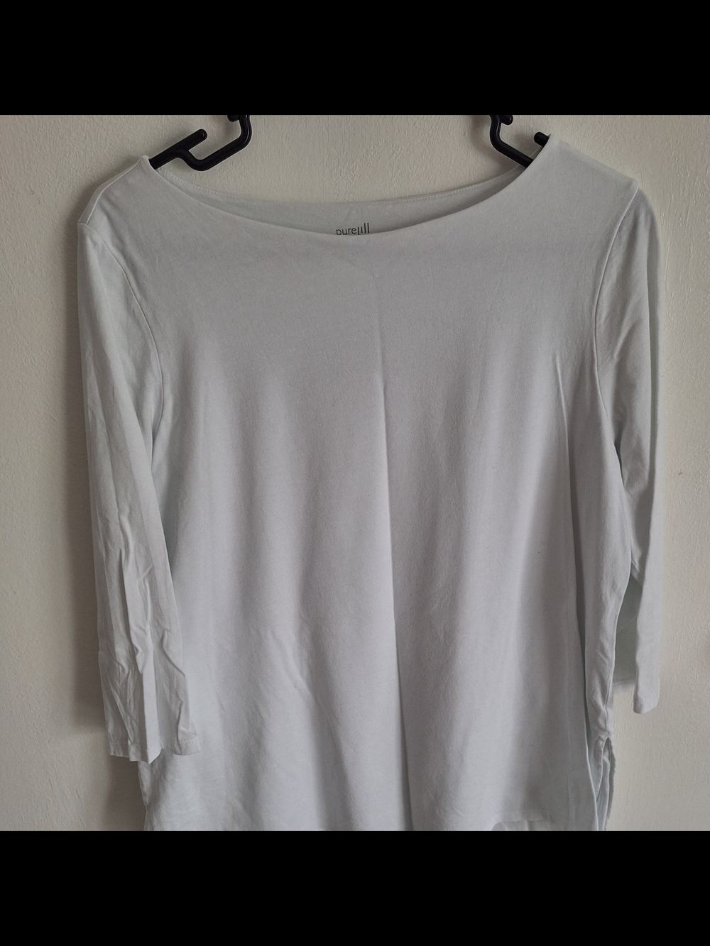Purejill White Soft 3/4 Sleeve Layered Look Shirt